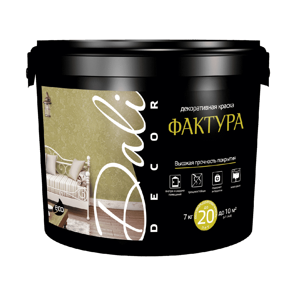 Краска декор. "dali-decor"  "фактура" s-w  7 кг (1) "рогнеда"