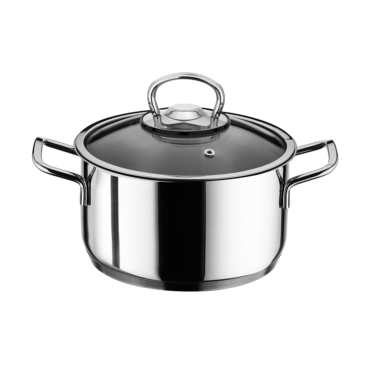 Кастрюля нержав. "марта" 4,1 л стекл. крышка, 22*12 см (1/8) "катюша" 100-22-0