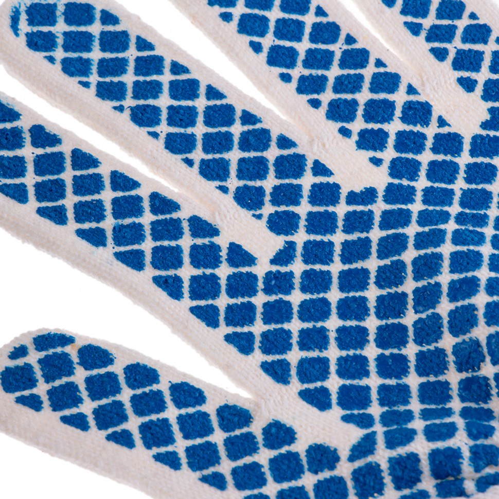 Перчатки х/б, ПВХ покрытие, "Шахматный облив", 5 пар в упаковке, 10 класс (67812)