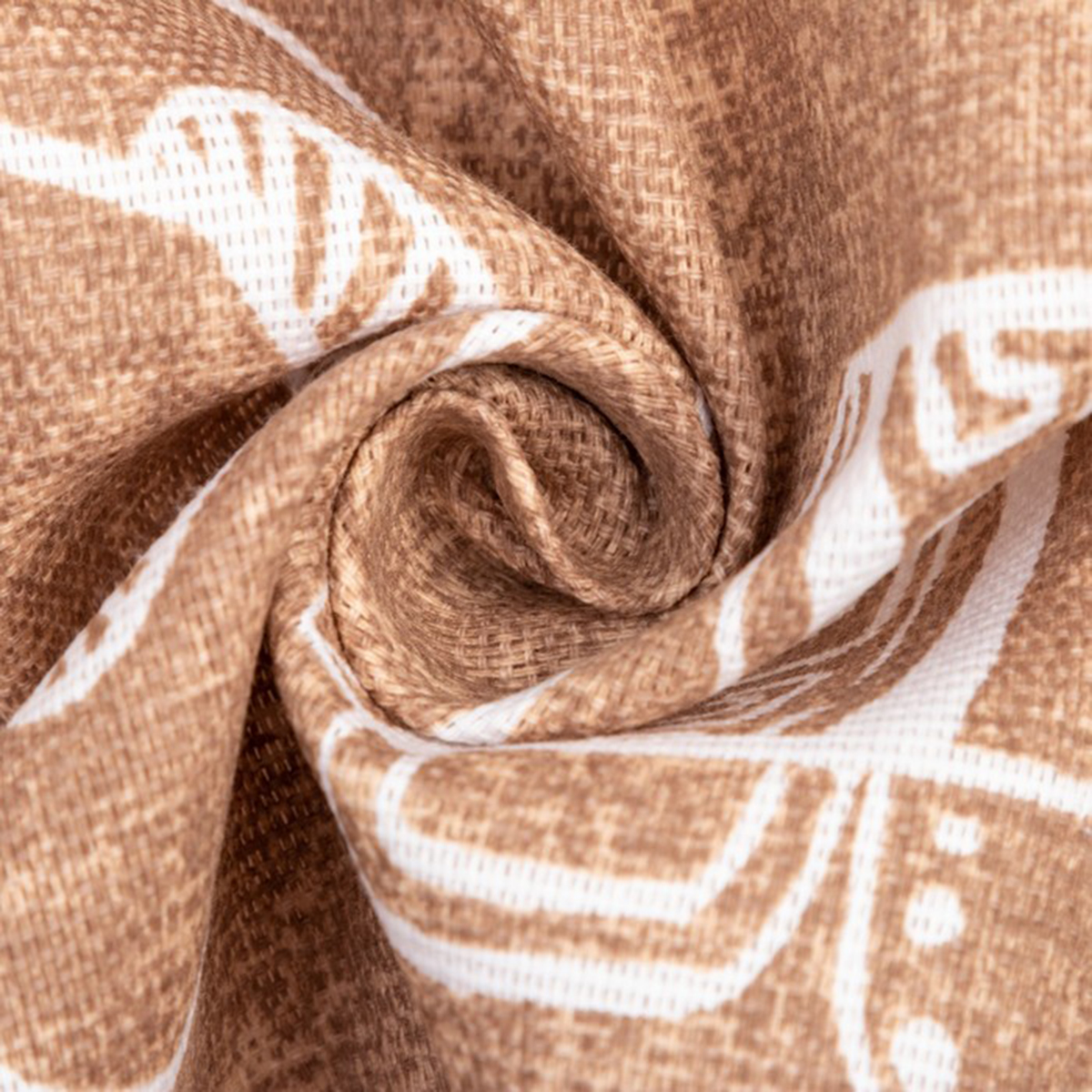 Шторы для кухни "cup of tea" 150*180 см компл. 2 шт. с подхватами (1) "доляна" 4682767