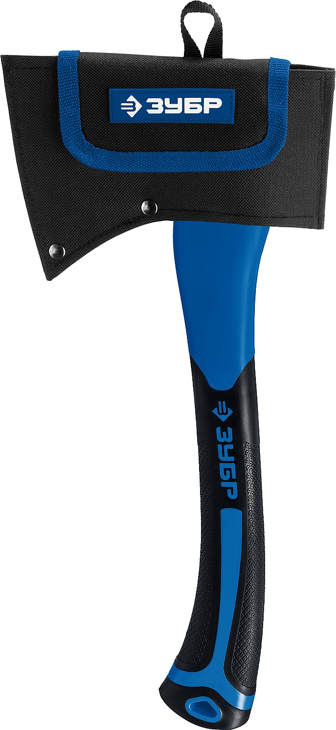 Кованый топор ЗУБР Фибергласс Плюс, 600/900 г, с чехлом, 380мм