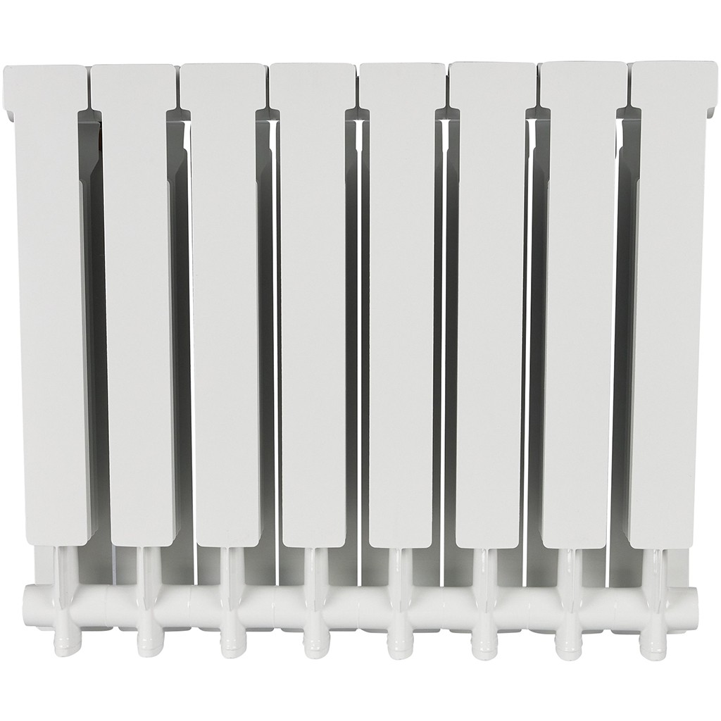 Радиатор STOUT ALPHA 500 мм 8 секций, алюминий (боковое подключение) на 14 кв.м.