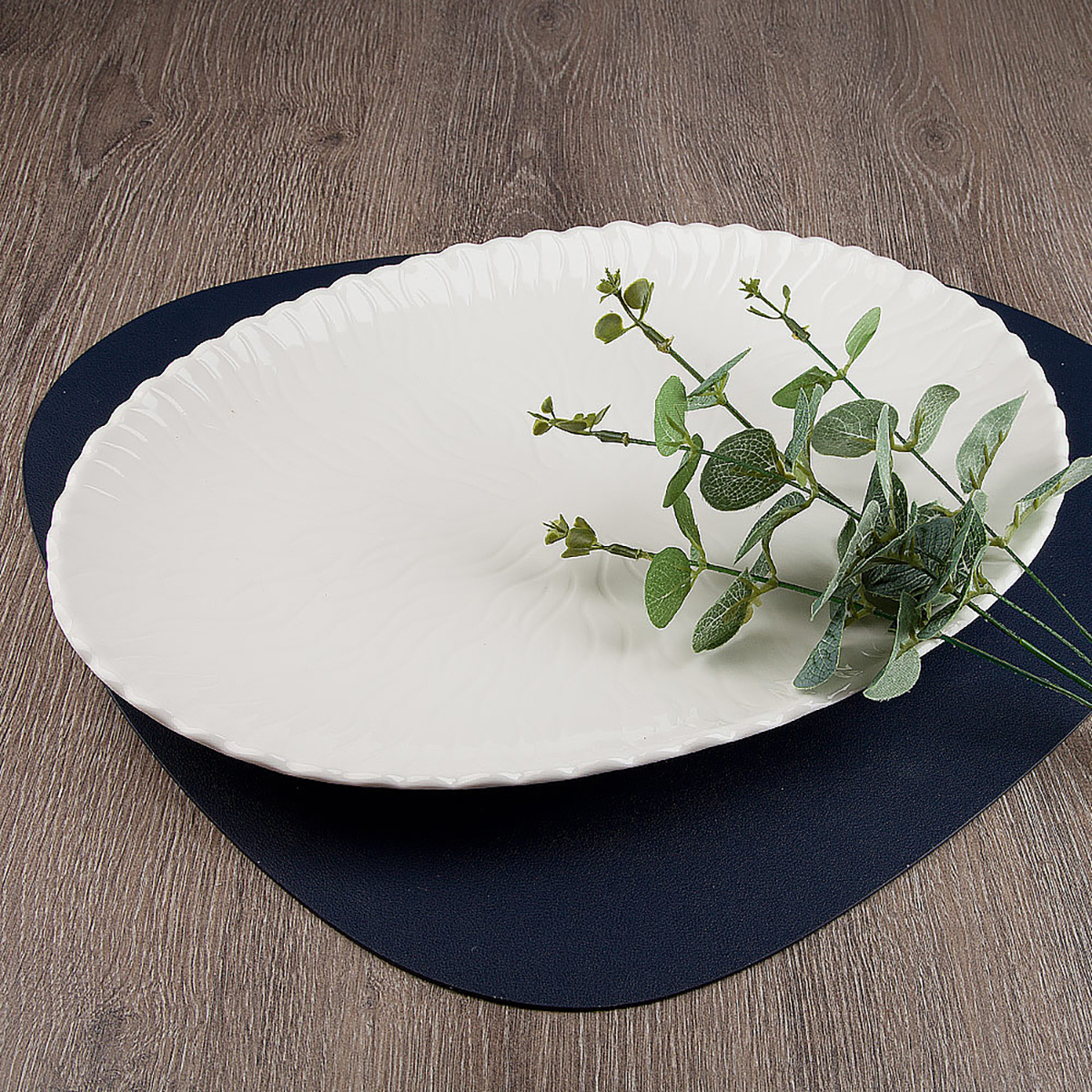 Блюдо сервировочное "маршмеллоу" 38,5*26,5*3 см, фарфор (1/12) "nouvelle home" 0530287