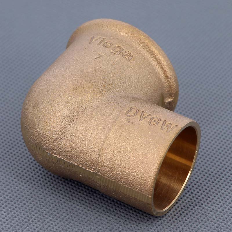 Угол 90° переходной пайка - ВР 35 x 1"1/4 VIEGA бронза