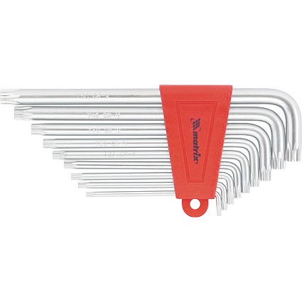 Набор ключей имбусовых Torx , 9 шт, T10-T50, CrV, удлиненных, с сатиновым покрытием Matrix (12306)