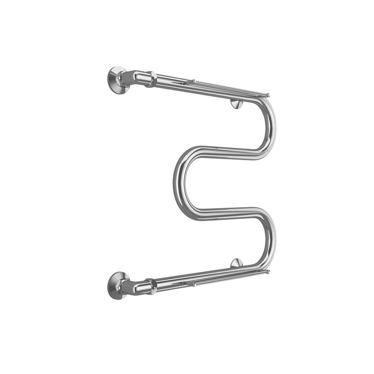 Полотенцесушитель водяной "aisi" м-образный с перекладиной 500*500 (хром) "terminus"