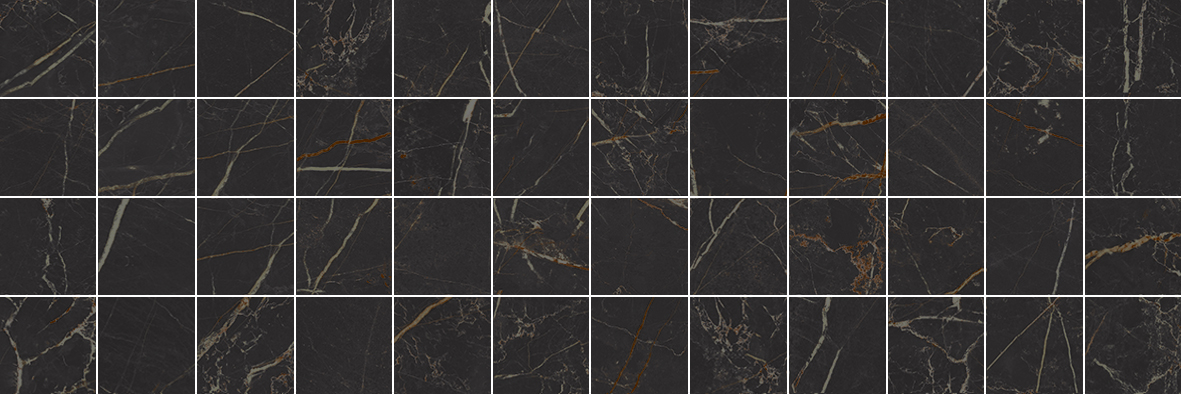 Royal декор мозаичный чёрный 20x60