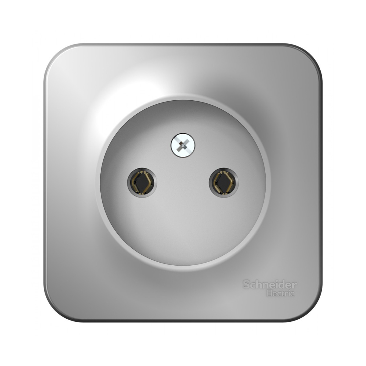 Розетка открыт. уст. "blanca" 1 местн. 16а, алюминий (1/18/36) "schneider"