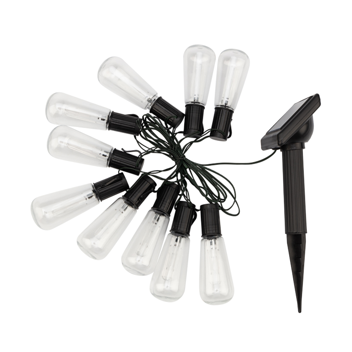 Гирлянда садовая (led) "капсула времени" ip65  3,8 м, 2 реж., солнеч. бат. (1/12) "lamper " 602-238