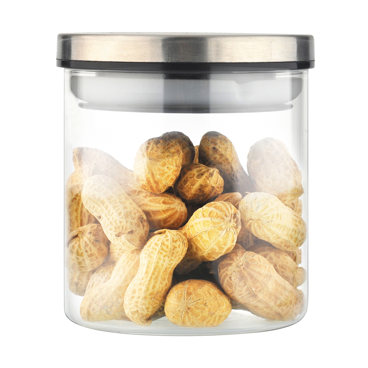 Банка для сыпучих продуктов "oceano" 0,3 л стекло, нержав. крышка (1/24) "mallony"