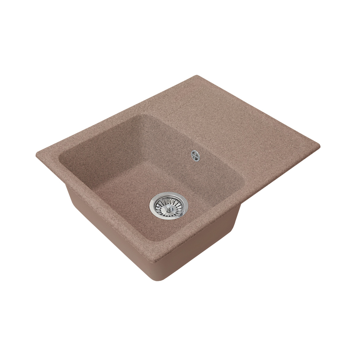 Мойка для кухни врезная искуств. камень gs-17k-307 с крылом 605*490 мм терракот "granstones"