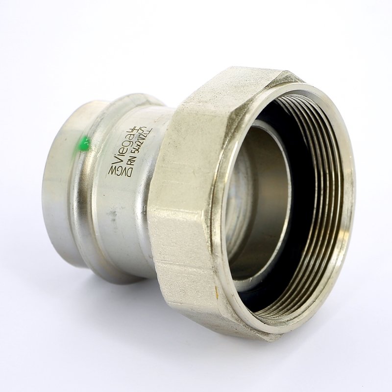 Муфта пресс-В с накидной гайкой 54х2"1/2 нержавеющая сталь Sanpress Inox VIEGA