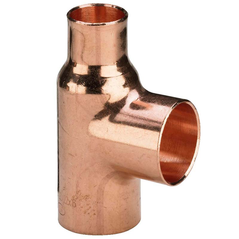 Тройник переходной под пайку 28 х 28 х 15 мм VIEGA медный