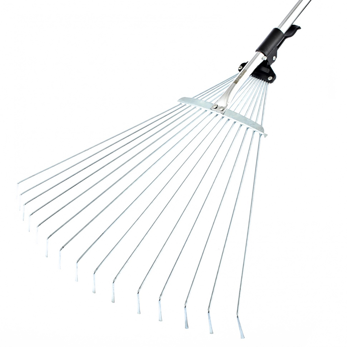 Грабли веерные стальные раздвижные 15 зубов 190-520 мм, стальной черенок (1/12) "palisad"