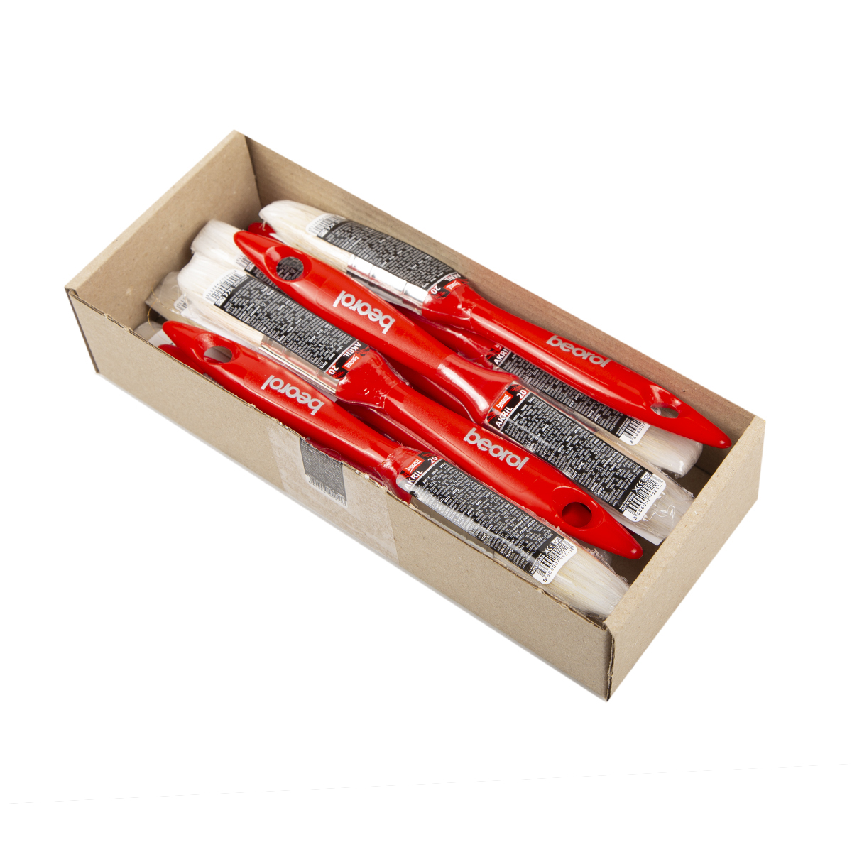 Кисть плоская акриловая 20 х 15 мм (12/288)  "beorol"