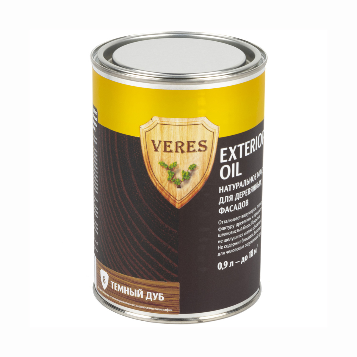 Верес масло для наруж. работ  "oil exterior" № 8 темный дуб  0,9 л (1/6) "veres"
