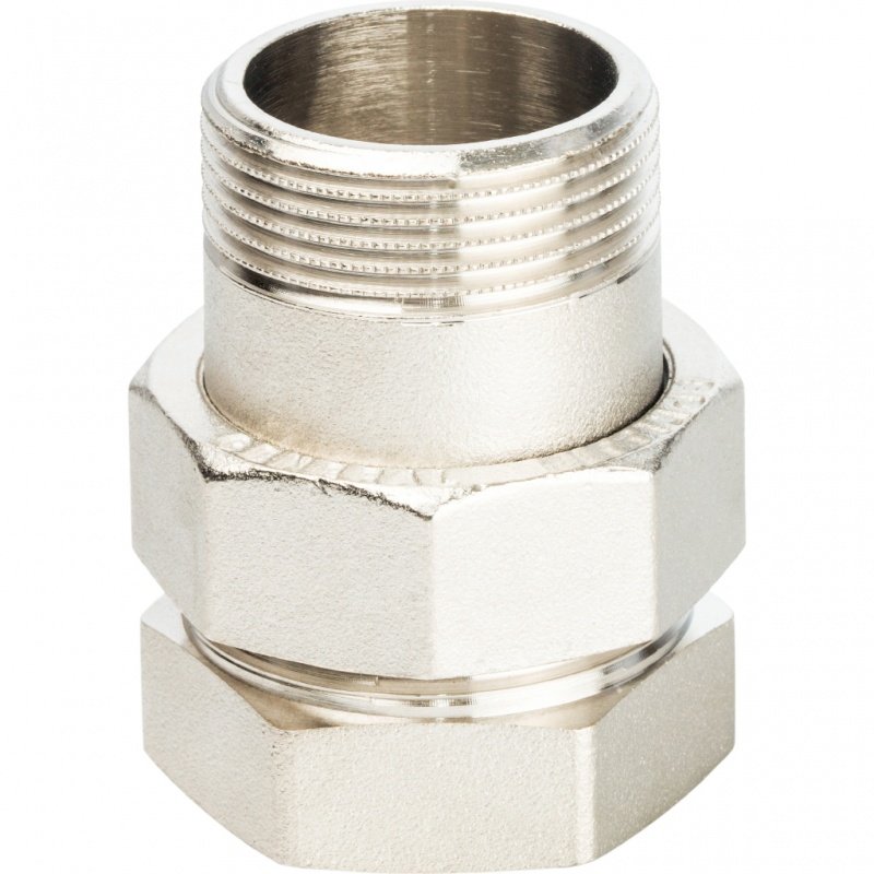 Американка ВН 1"1/4 никель STOUT плоская прокладка