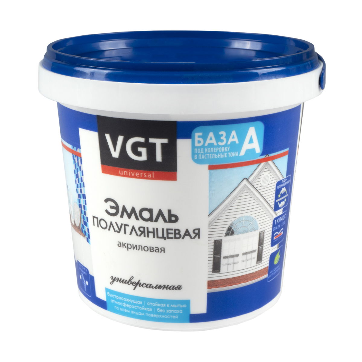 Эмаль вд-ак-1179  универсал.  полуглянц. база а супербелая  1 кг (6) "вгт"