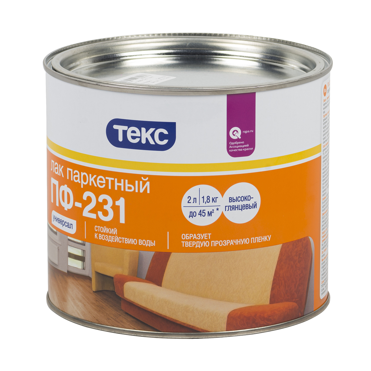 Лак "универсал" пф-231 паркетный глянц. 1,8 кг (1/6) текс