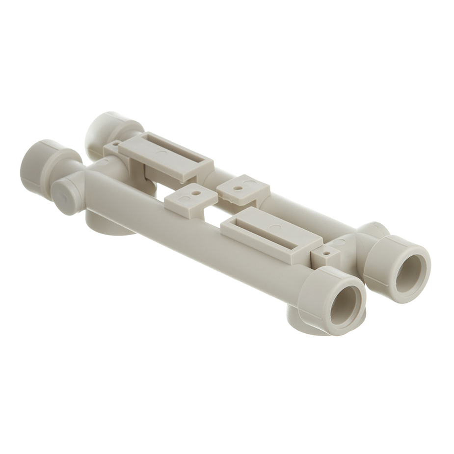 Водорозетка двойная комб. 20 х 1/2" (ВР) PP-R FV-PLAST серый