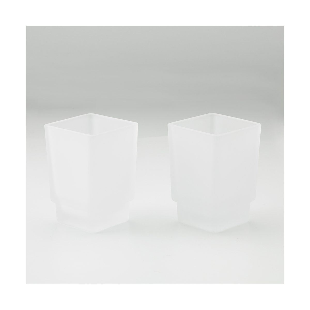 Стаканы для ванной комнаты 2 шт. с держателем g0708, хром (1/16) "gappo"