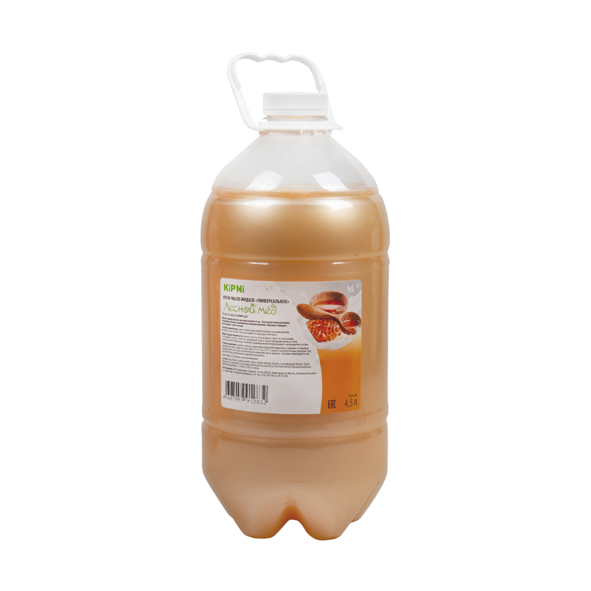 Жидкое крем-мыло "kipni" (лесной мед)  4,5 л (1/6)