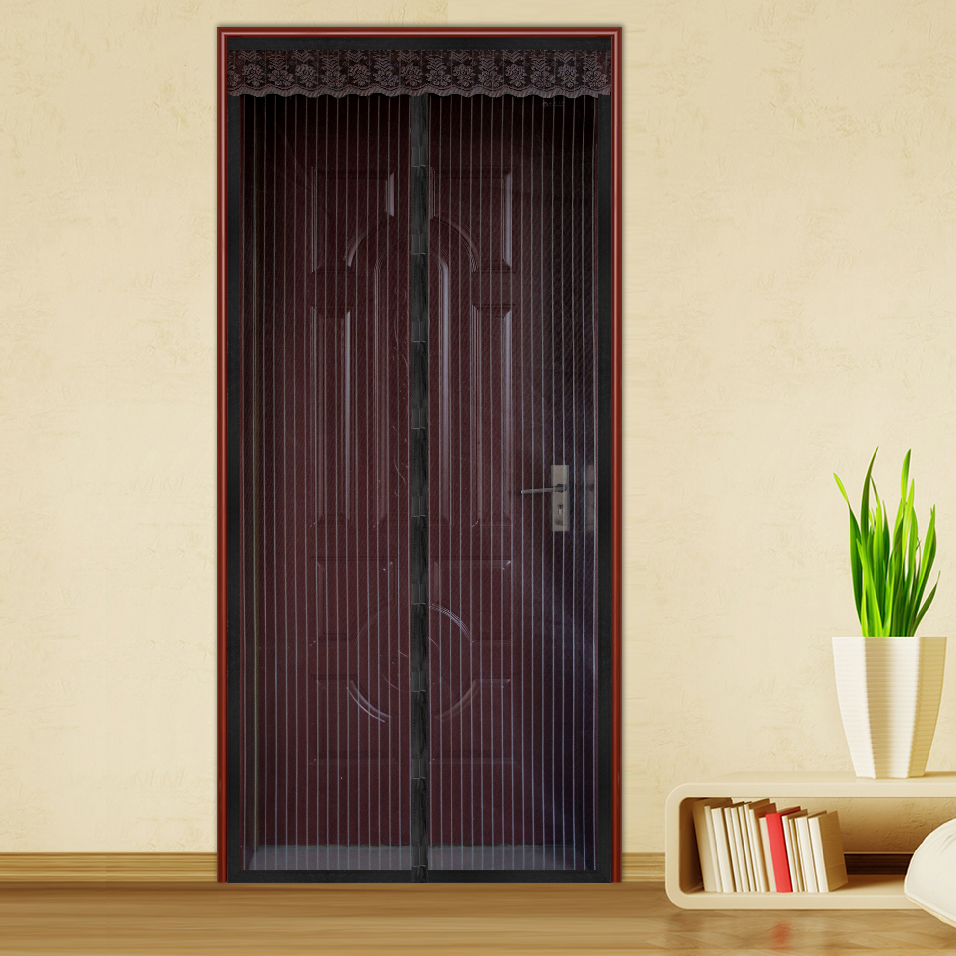 Сетка москитная 1*2,1 м (черная, на магнитах) (1/20) "feona" 034-4051