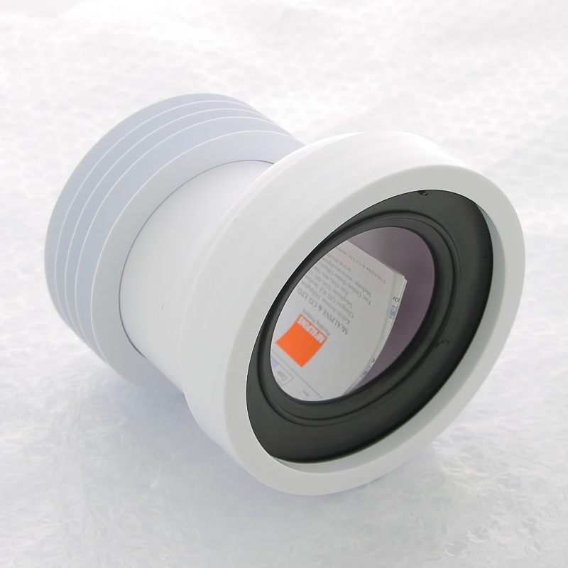 Труба McALPINE фановая L=120 мм с манжетой и 20 мм смещ., вход 97-107 мм, выход внутрь 110 мм трубы