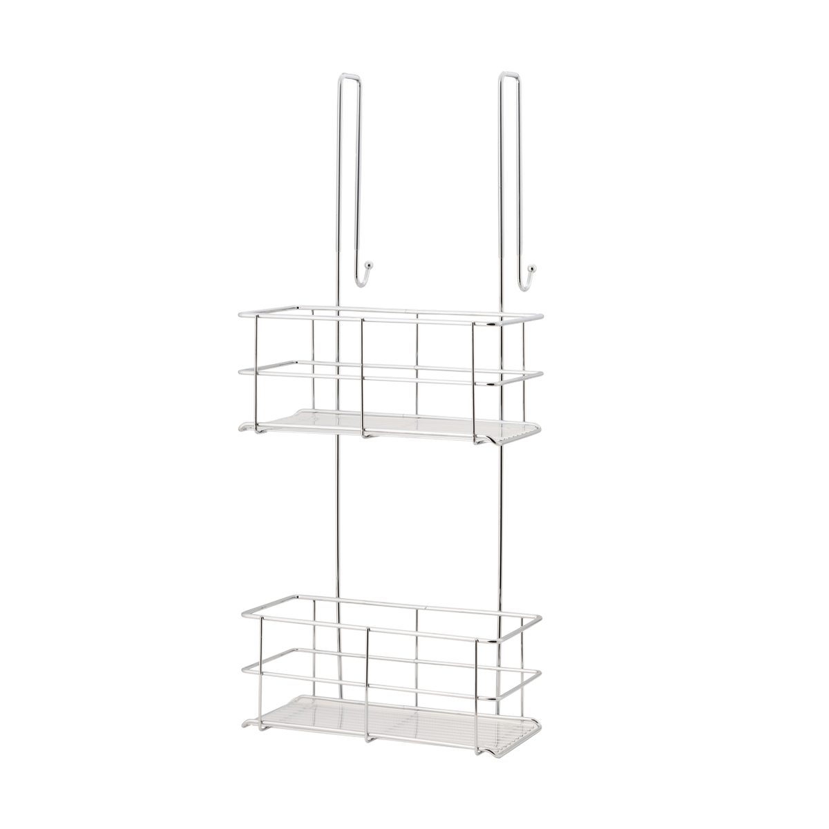 Полка для ванной навесная 2-х ярусная "caddy" 25,2*18*59 см, хром. (1/6) "swensa" swr-1006-02-chm
