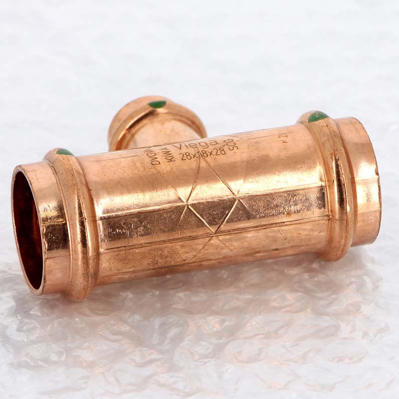 Тройник пресс медный Profipress VIEGA 28х18х28