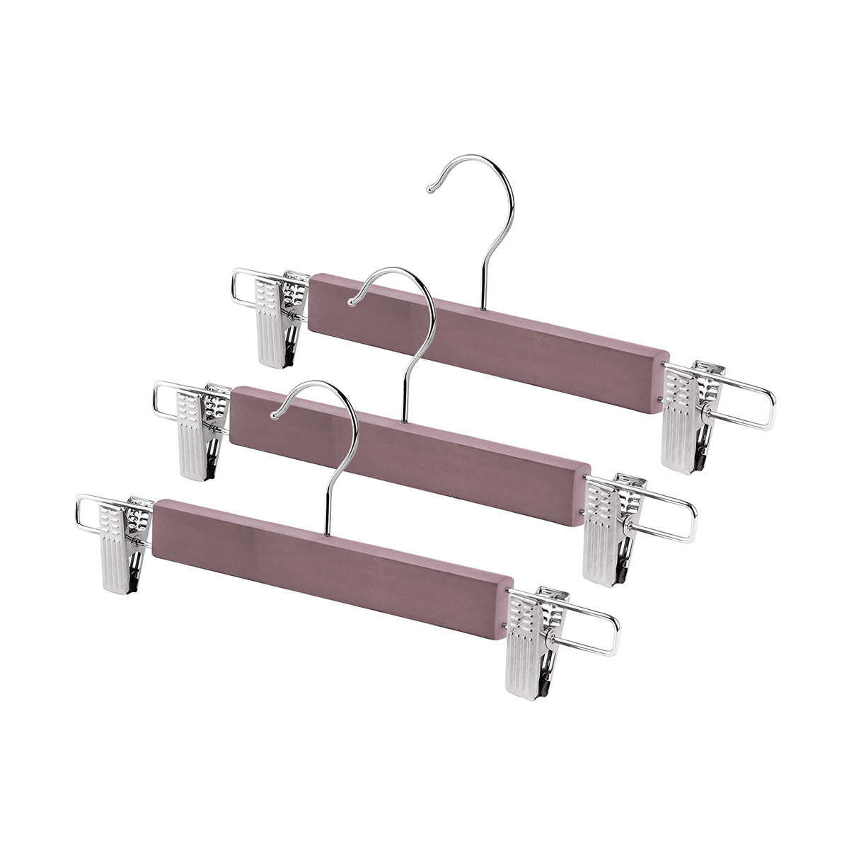 Вешалки для брюк и юбок "romantic" дерев. с мет. клипсами (3 шт.) (1/32) "valiant" rm-22508s