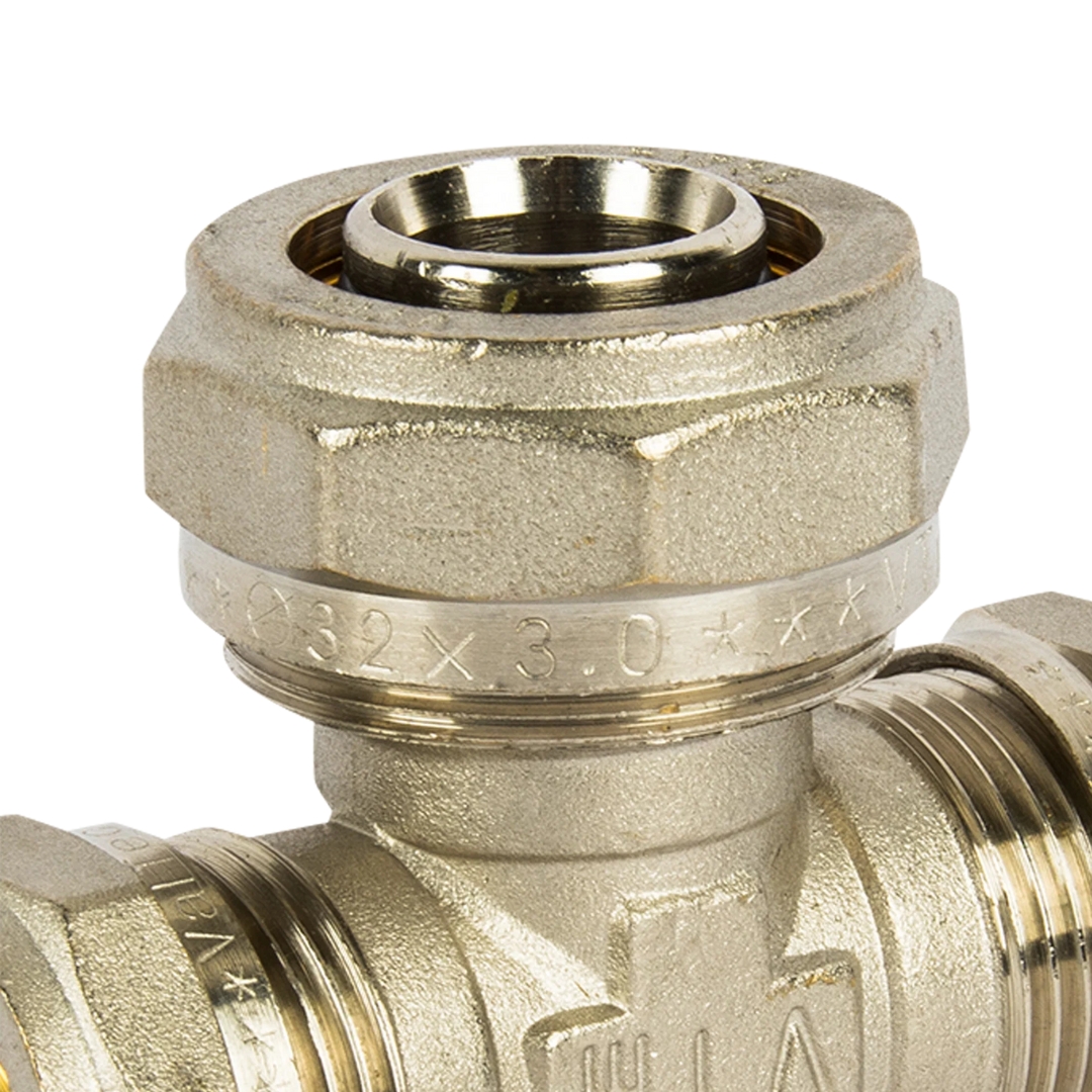 Тройник обжимной для металлополимерных труб 26 х 32 х 26 мм VALTEC