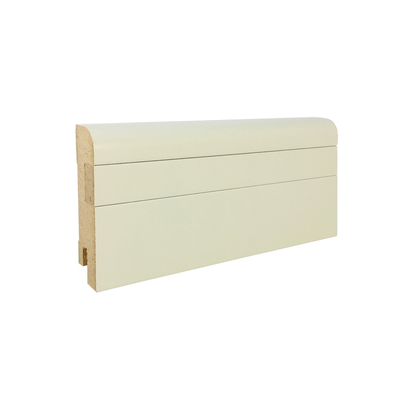 Плинтус CROWNWOOD МДФ R9 грунтованный + вставка гладкая 8х18 грунтованная