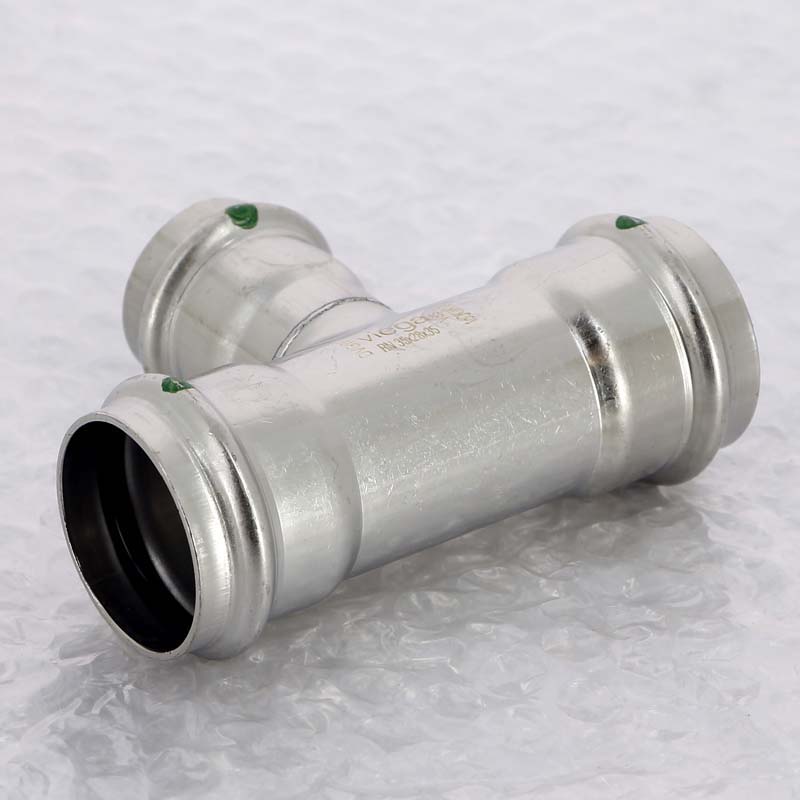 Тройник пресс 35x28x35 нержавеющая сталь Sanpress Inox VIEGA