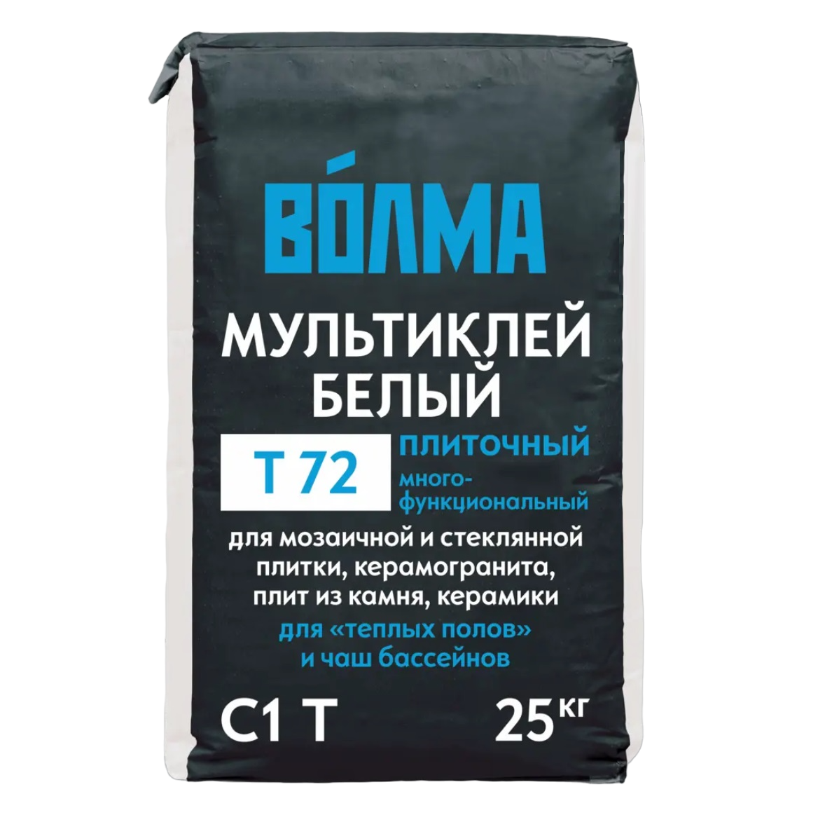 Плиточный клей Волма Мультиклей Т72 белый 25 кг