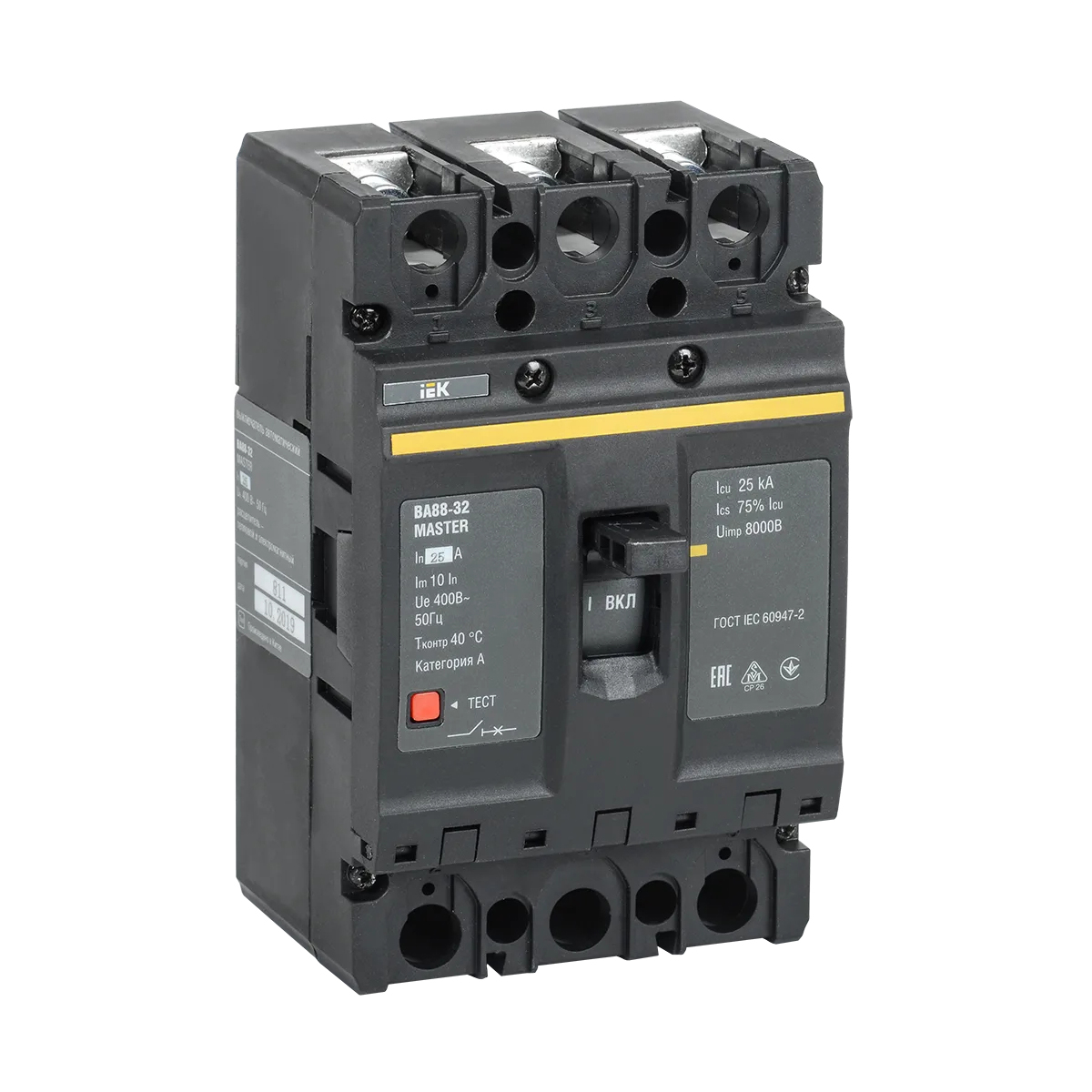 Выключатель автомат. ва88-32 3р 25а 25ка (1/6) "iek"