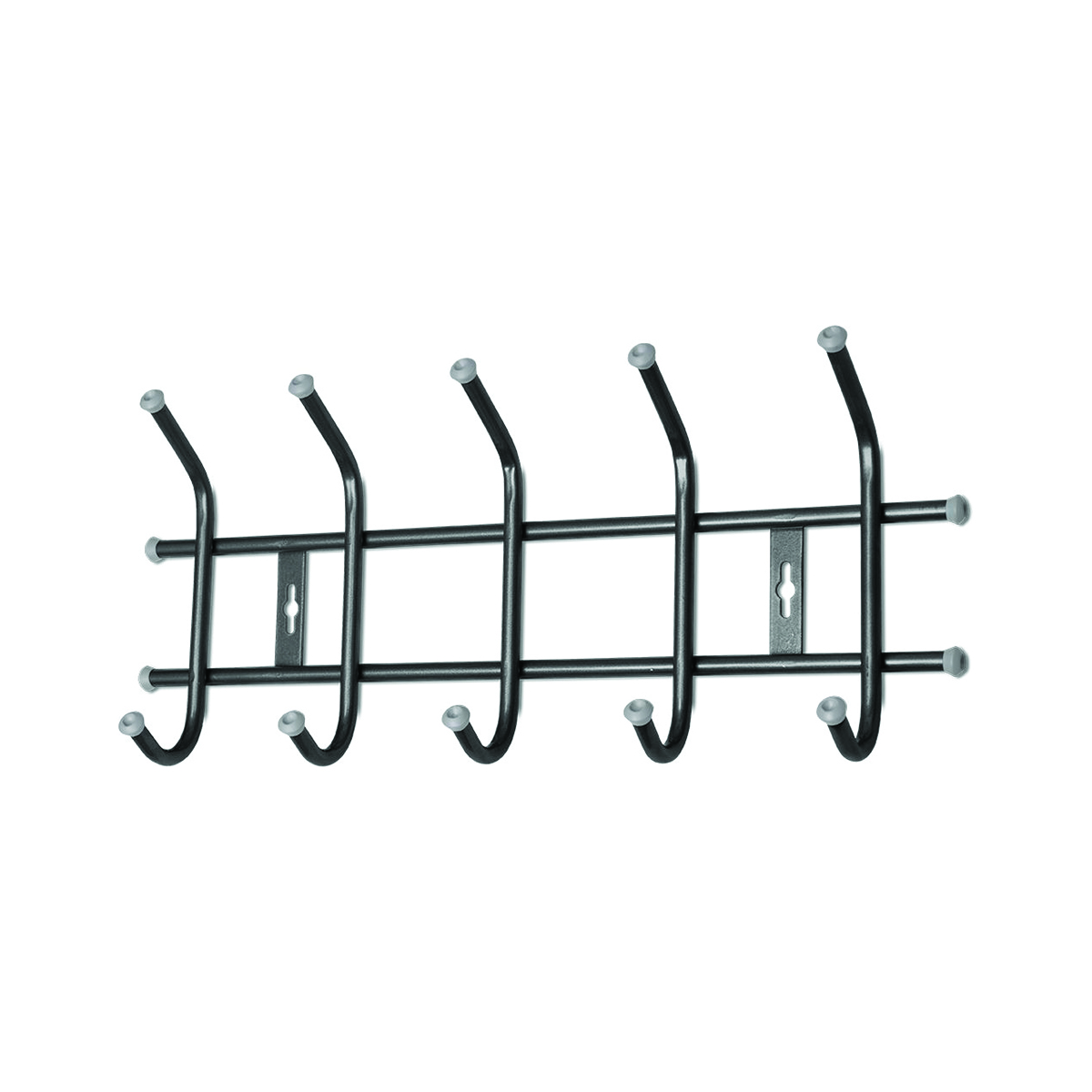 Вешалка настенная (5 крючков) 48,5 х 21,5 х 8,5 см черный (1/5) внт5/ч  "ника"