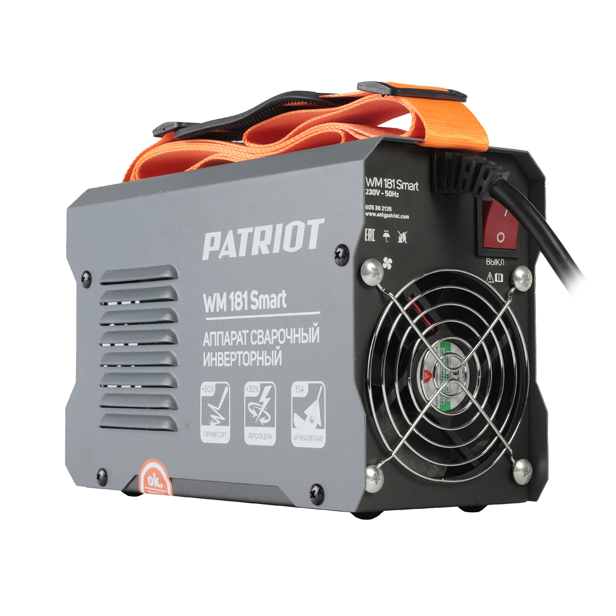 Сварочный аппарат wm 181smart mma 7,2 квт (1/4) "patriot" 605302135