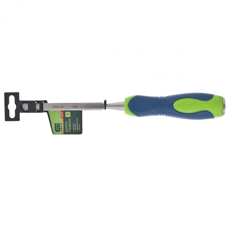 Долото-стамеска, 10 мм, двухкомпонентная рукоятка Сибртех (24475)