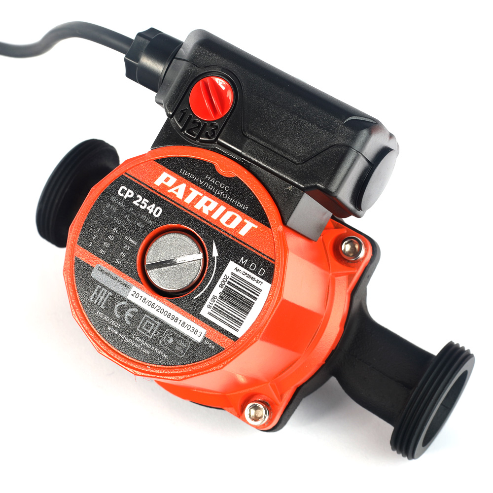 Насос циркуляционный cp-2540  40/60/85 вт (напор 4 м, шнур 0,9 м) (1/8) "patriot" 315302621