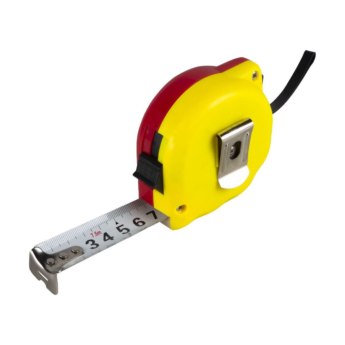 Рулетка с фиксатором, пласт. корпус  7,5 м/25 мм (1/6/72) "кедр"  092-0725