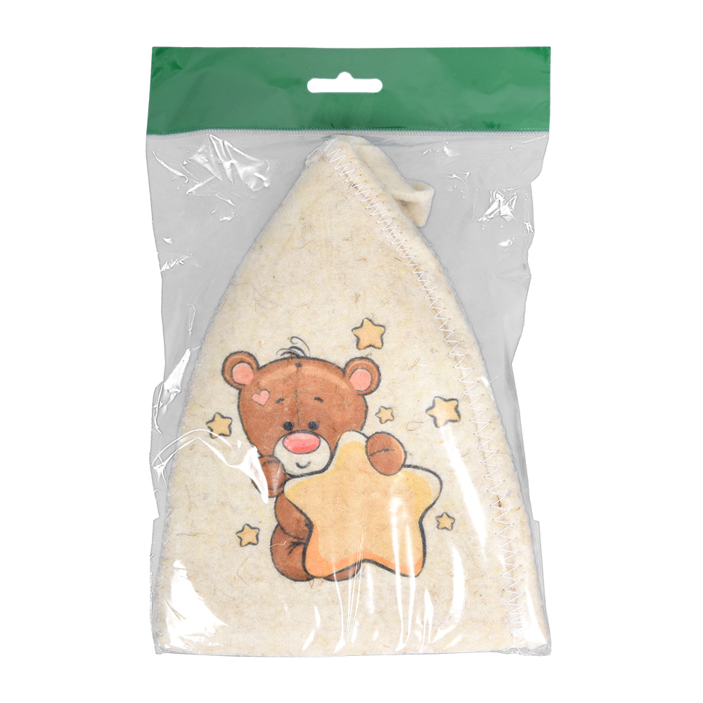 Шапка для бани и сауны детская "мишка" (1/20) "hot pot" 41213