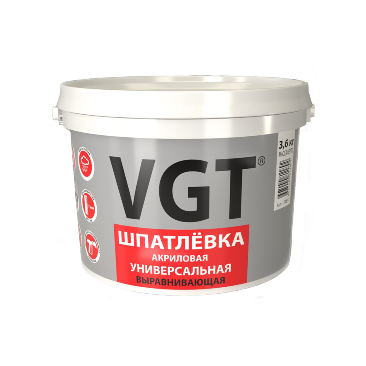 Шпатлевка универсальная акриловая  3,6 кг (4) "вгт"