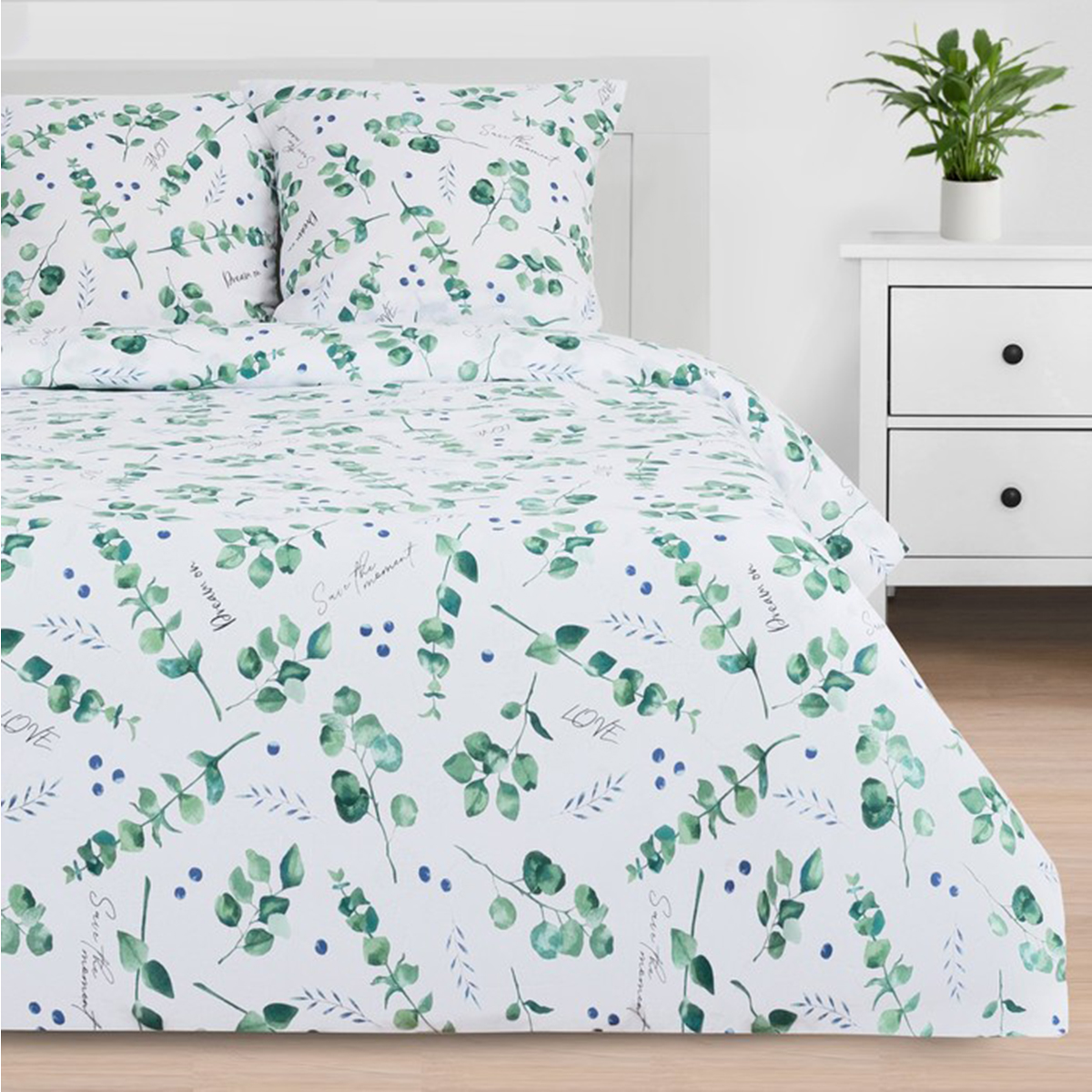 Постельное белье "этель" листья эвкалипта 2 сп. (поплин) (1) 4746229