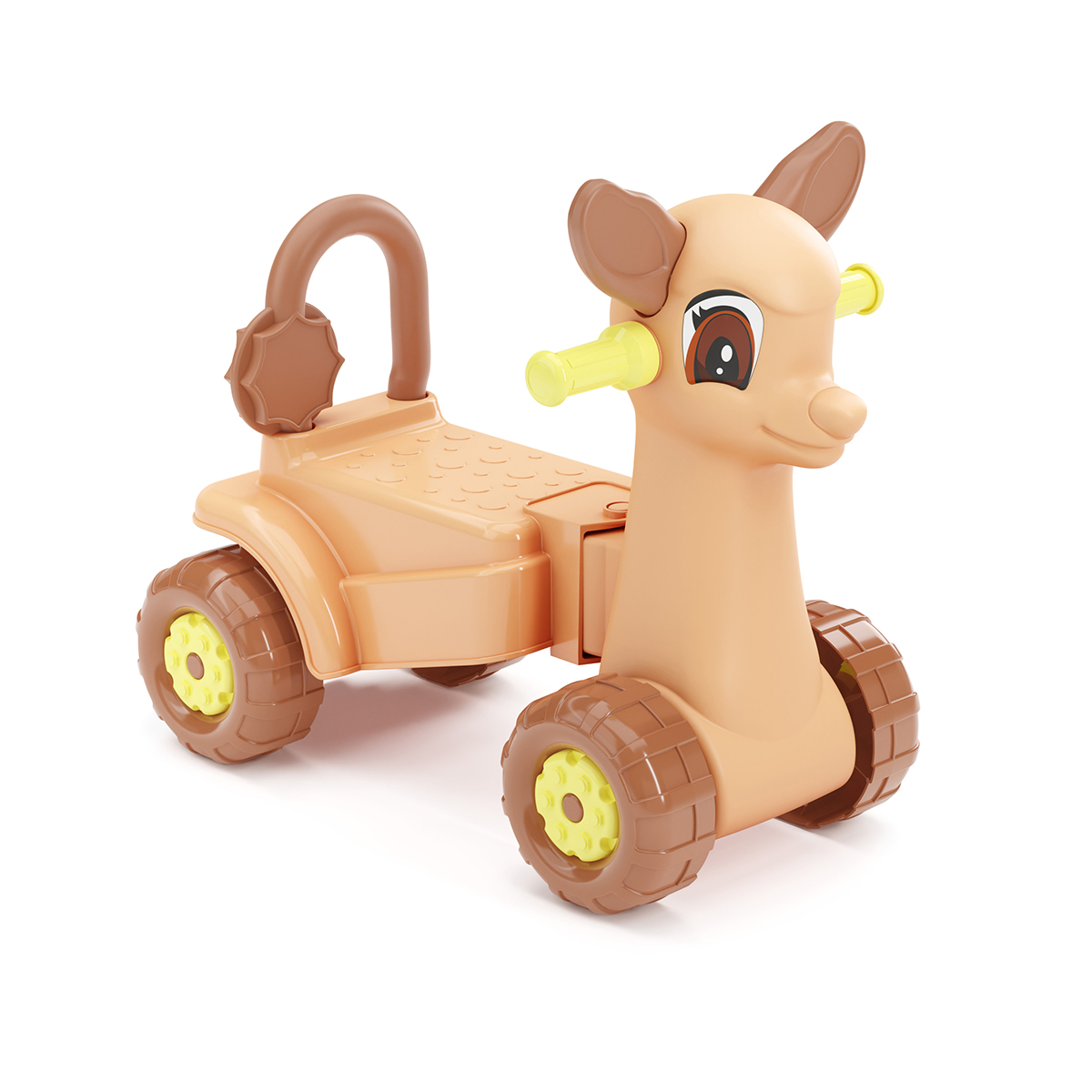 Каталка детская "олененок" (коричневая) (1/2) "альтернатива" м3893