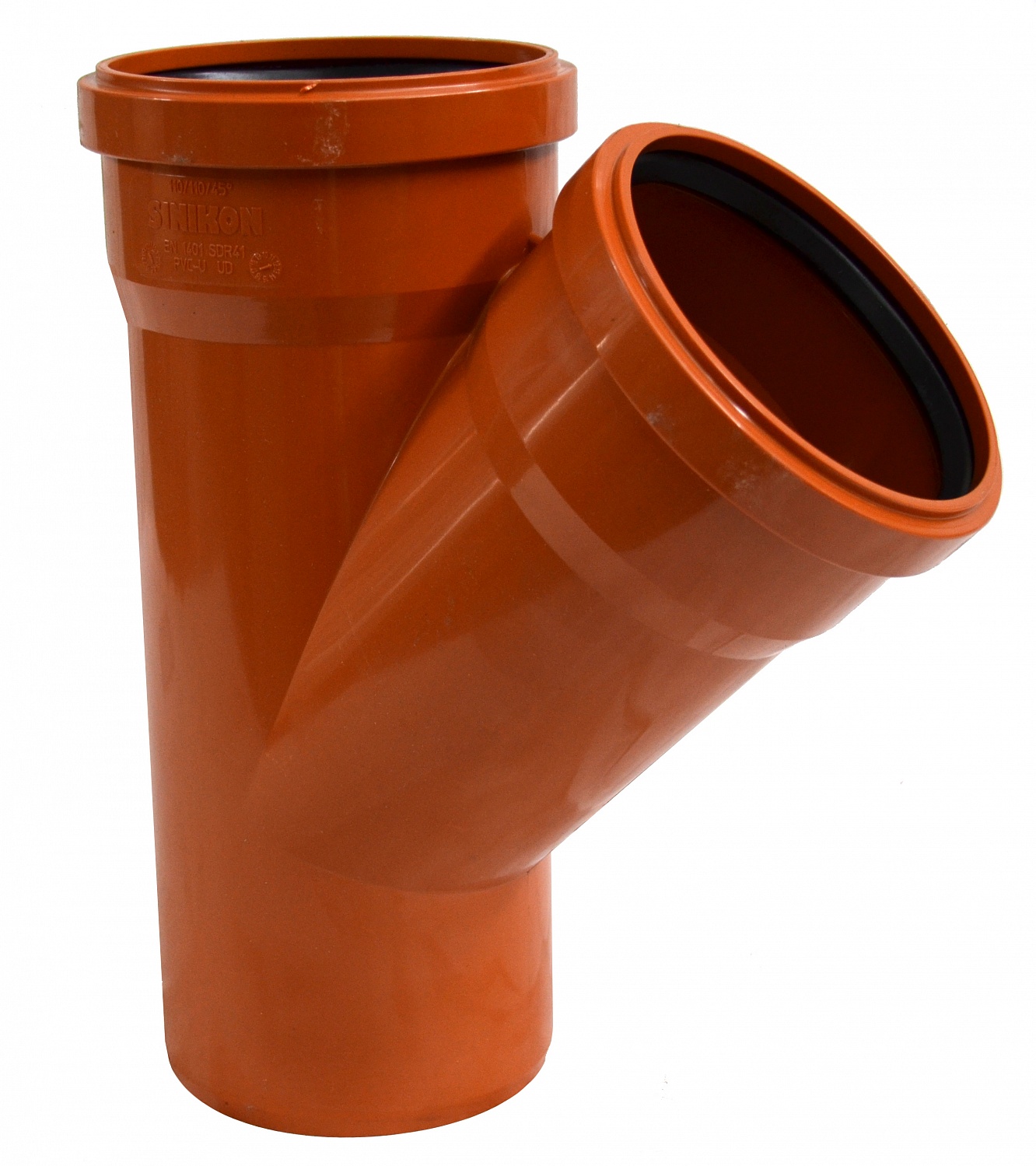 Тройник 45° одноплоскостной 200 х 200 мм для вн.канализации SINIKON