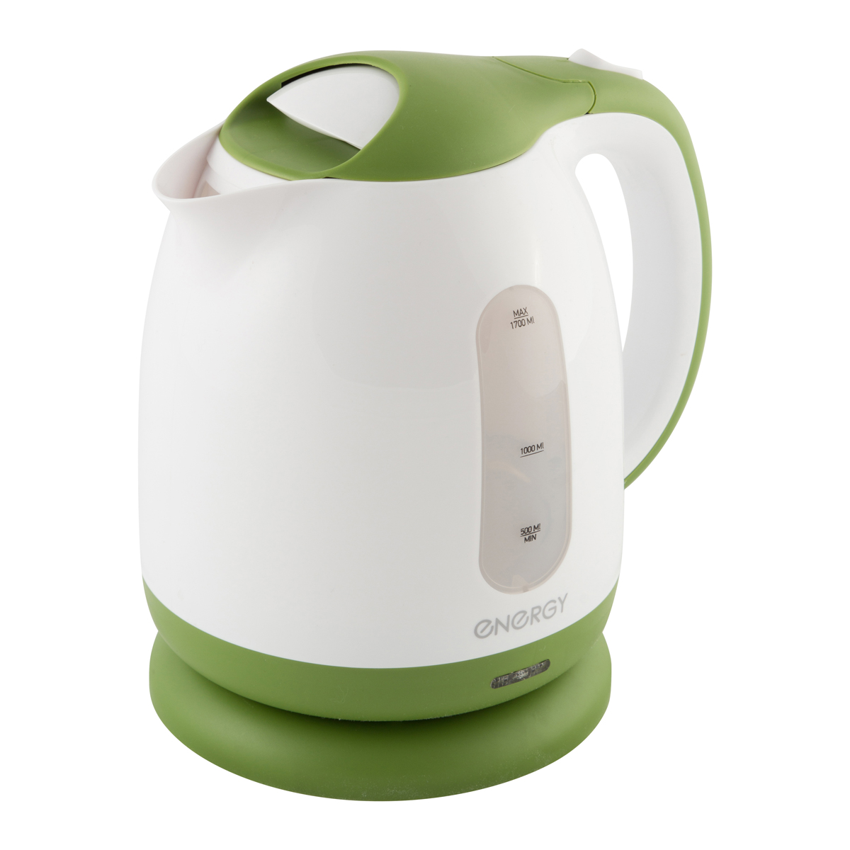 Чайник электр. "energy" e-293 1,7 л (1/12) пластик (бело-зеленый)