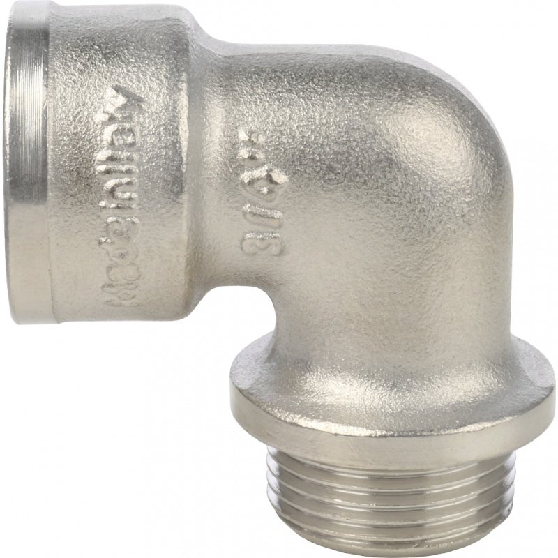 Угольник ВН с упором 3/4" никель STOUT