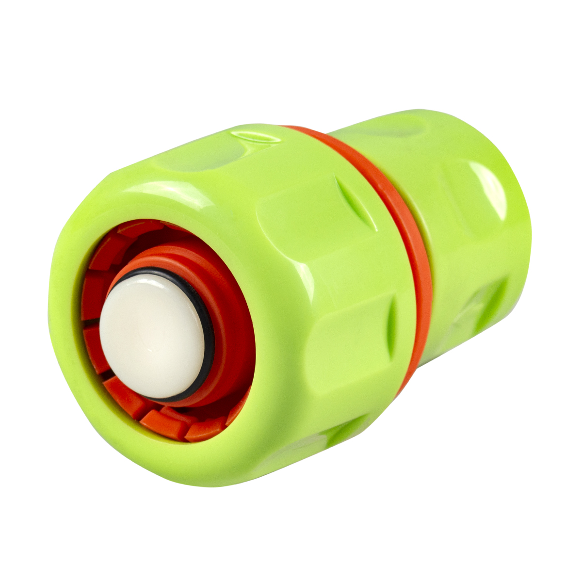 Соединитель для шлангов 1" пласт. с автостопом (20/200) "feona" 003-2008