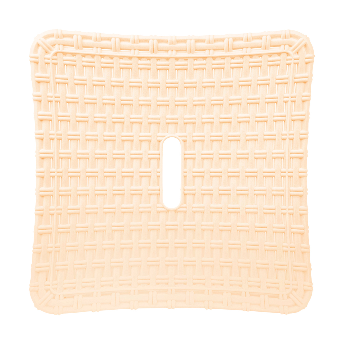 Табурет пласт. "rattan" квадратное сиденье, h=44,8 см (сливочный) (1/5) "ingreen"  ing6181бшк